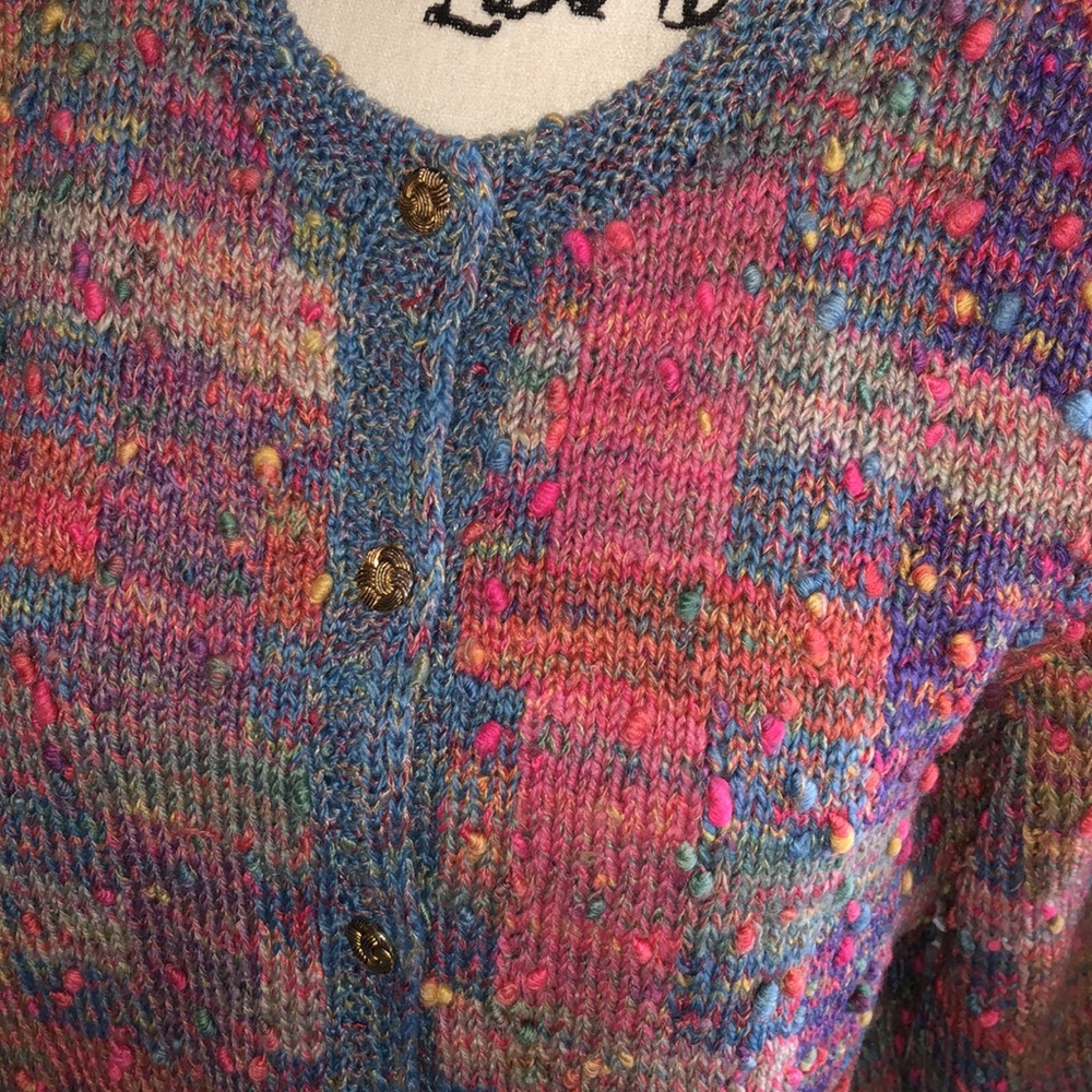 Cat lady vintage wool button down sweater - Picture 2 of 7